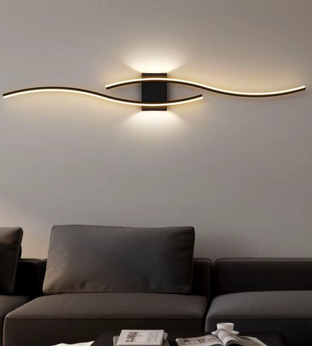 Modern Minimalist LED Wall Light Black White Interior Decoration Lamps Wall Lamp Living Room up down Light Indoor for Bed Room