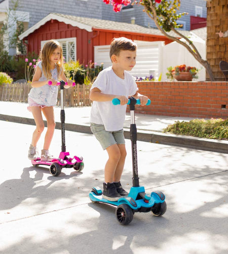 Kids Scooter with Adjustable Height, Toddler Scooter with Widened Flash Wheels, Scooter for Kids Age 3-8 Years Old, Lean to Steer