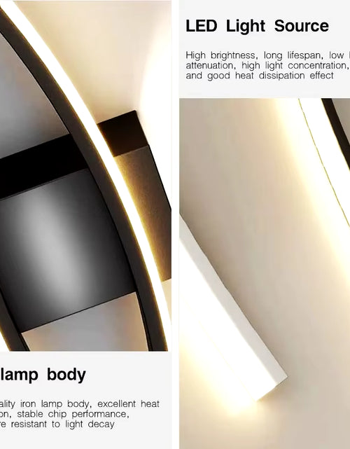 Load image into Gallery viewer, Modern Minimalist LED Wall Light Black White Interior Decoration Lamps Wall Lamp Living Room up down Light Indoor for Bed Room
