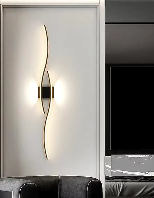 Load image into Gallery viewer, Modern Minimalist LED Wall Light Black White Interior Decoration Lamps Wall Lamp Living Room up down Light Indoor for Bed Room
