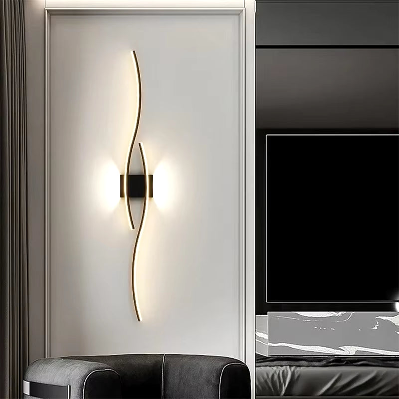 Modern Minimalist LED Wall Light Black White Interior Decoration Lamps Wall Lamp Living Room up down Light Indoor for Bed Room