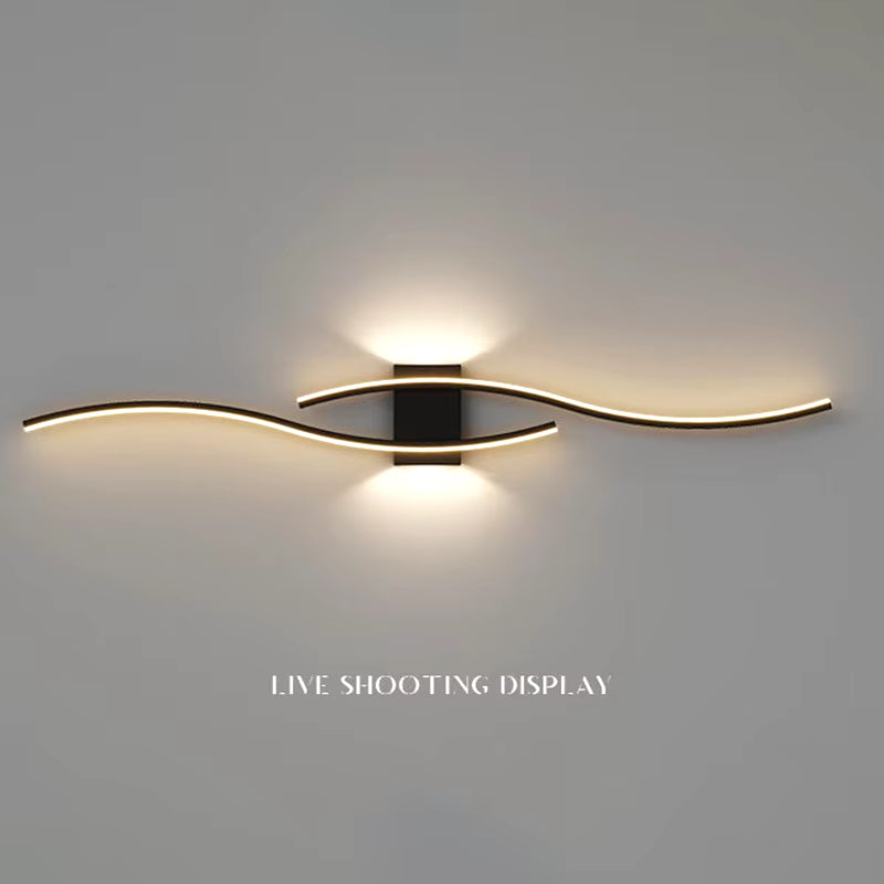 Modern Minimalist LED Wall Light Black White Interior Decoration Lamps Wall Lamp Living Room up down Light Indoor for Bed Room
