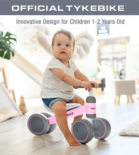 Official Tykebike® Toddler & Baby Bike | Toddler & Baby Balance Bike Ride on Toy | Easy Glide Wheels & Safer Toddler Bike Steering | Indoor/Outdoor Baby & Toddler Ride on Toys for 1+ Year Old