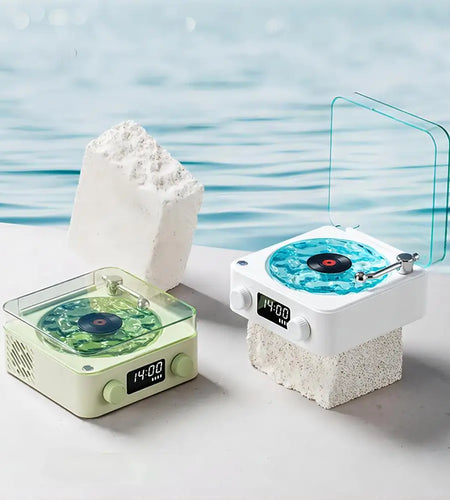 Mini Retro White Noise Bluetooth Speaker Portable Vintage Sleep Aid Bluetooth Speaker Subwoofer with RGB Light Support TF Card