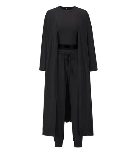 Women'S Knitted Slim-Fit Temperament Vest and Trousers Sports Suit