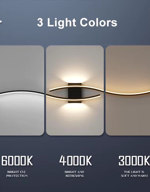 Load image into Gallery viewer, Modern Minimalist LED Wall Light Black White Interior Decoration Lamps Wall Lamp Living Room up down Light Indoor for Bed Room
